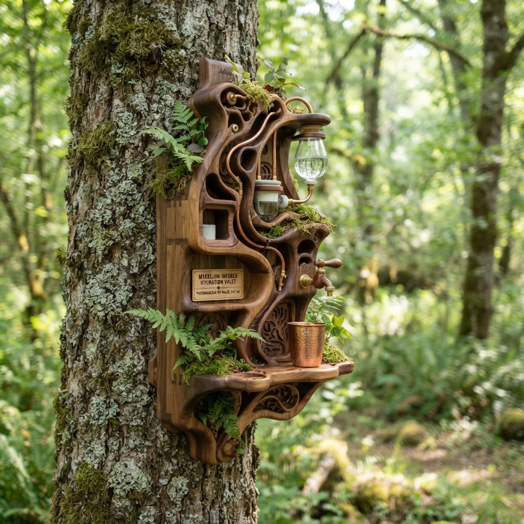 Bespoke Treetop Dendritic Mycelium-Infused Phyto-Gaseous Sap-Pulse Canopy Cloud-Sifting Hydration Valet