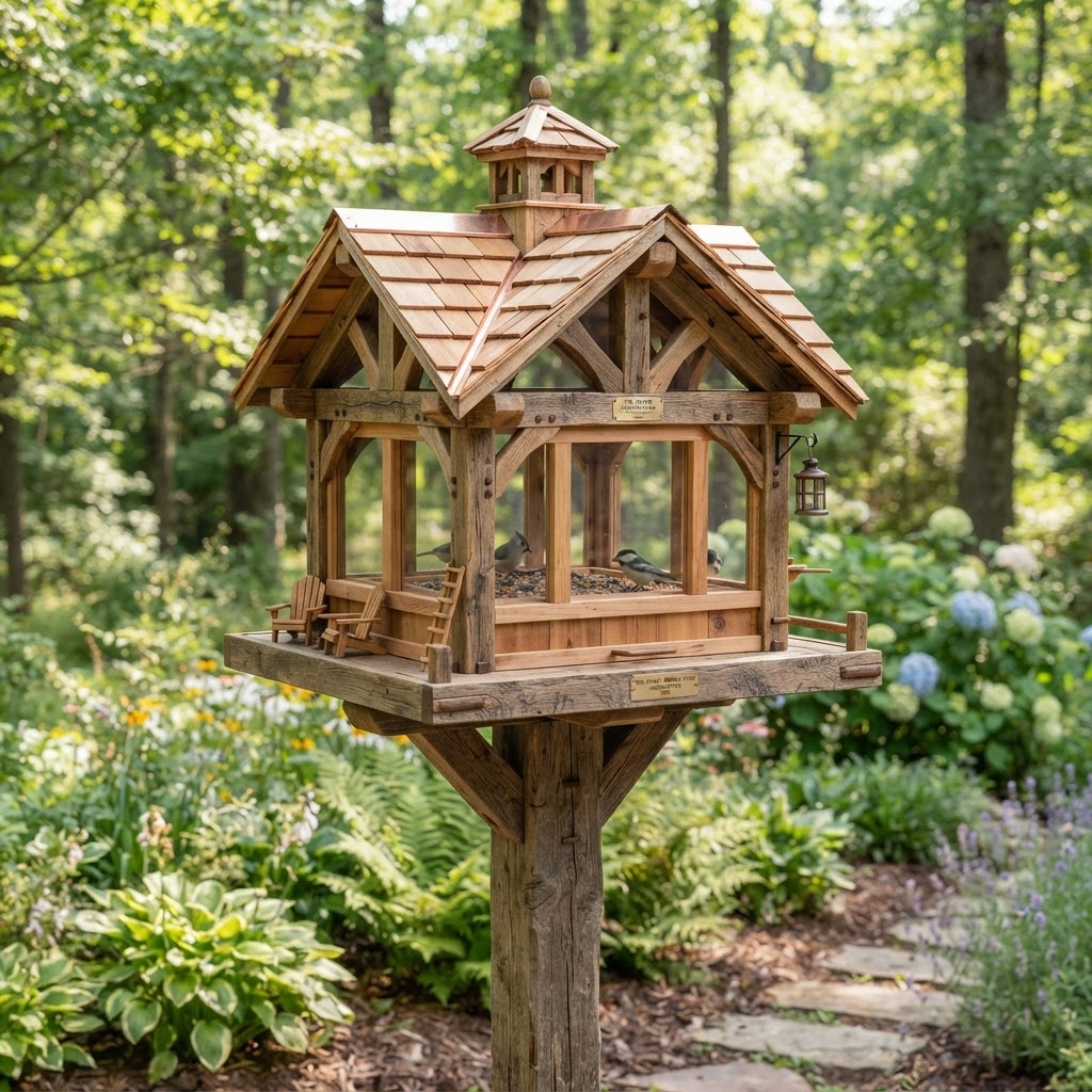 The "Aviary Observatory" Timber Frame Bird Feeder