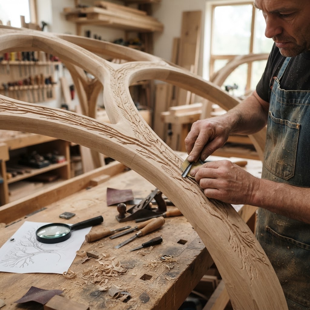 Bespoke Treetop Dendritic Mycelium-Infused Phyto-Fluorescent Sap-Flow Canopy Humidity-Regulating Daybed — step 2