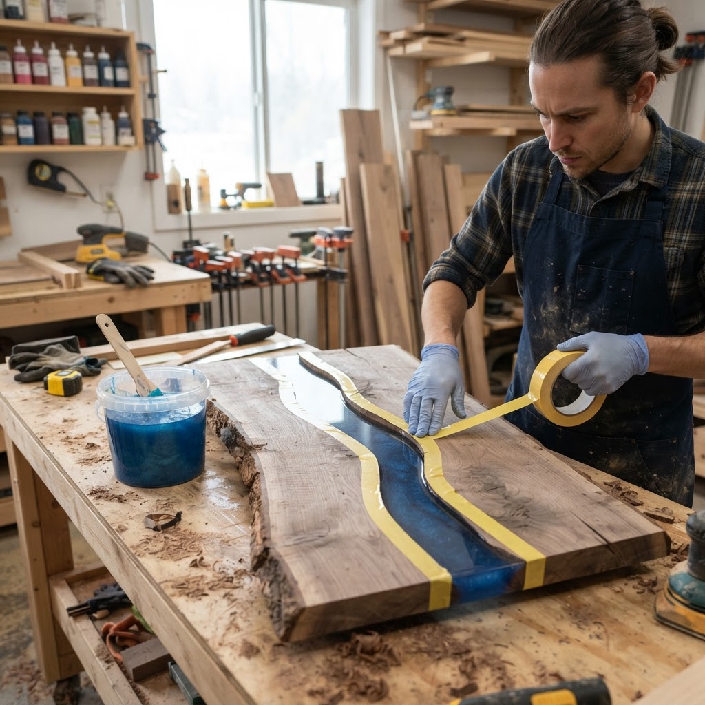 Crystalline Resin-River Treetop Breakfast Nook — step 2