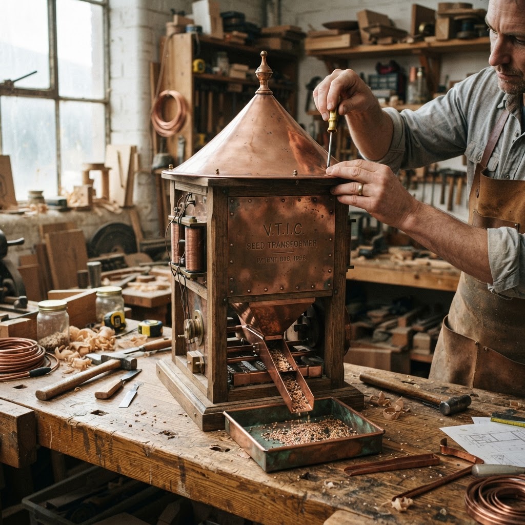 Vintage Patinated Copper Victorian Telegraphic Induction Coil Seed Transformer — step 4