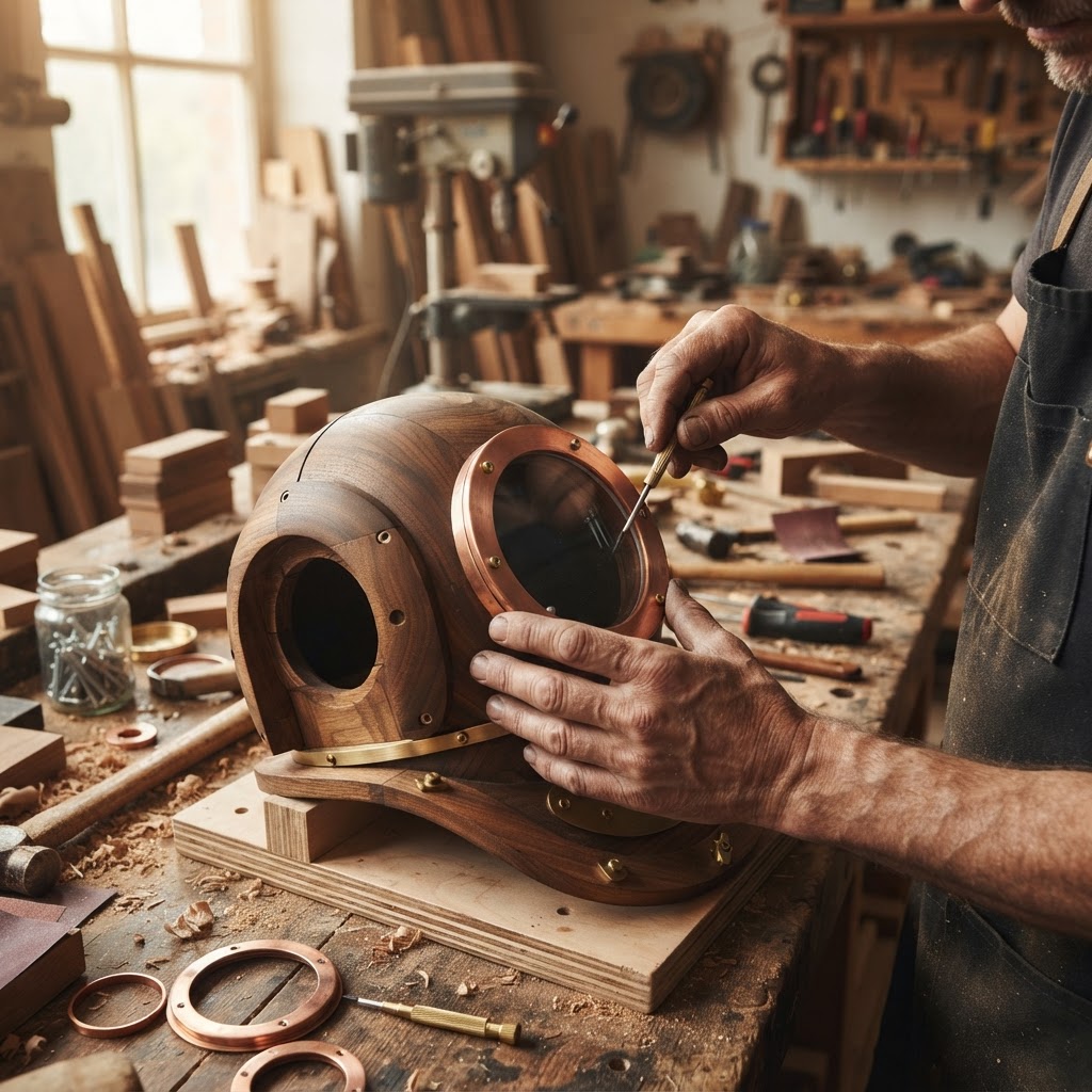 Vintage Diver Helmet Deep Sea Seed Vessel — step 2