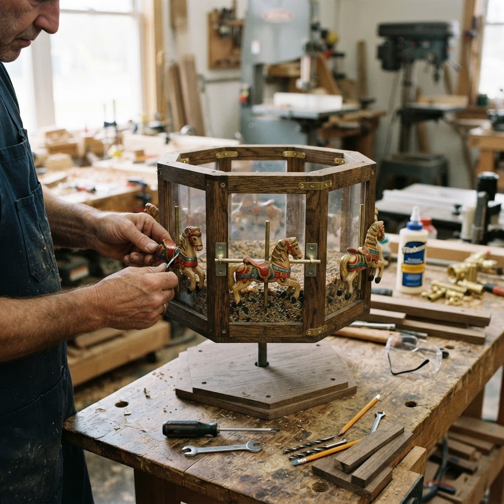 Vintage Carousel Horse Seed Merry-Go-Round — step 2