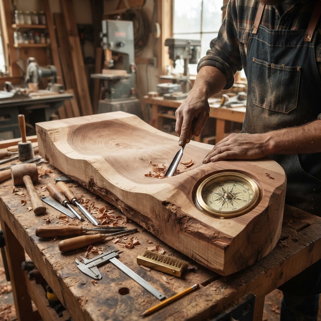 Arboreal Equilibrium Gyroscopic Compass Bench — step 3