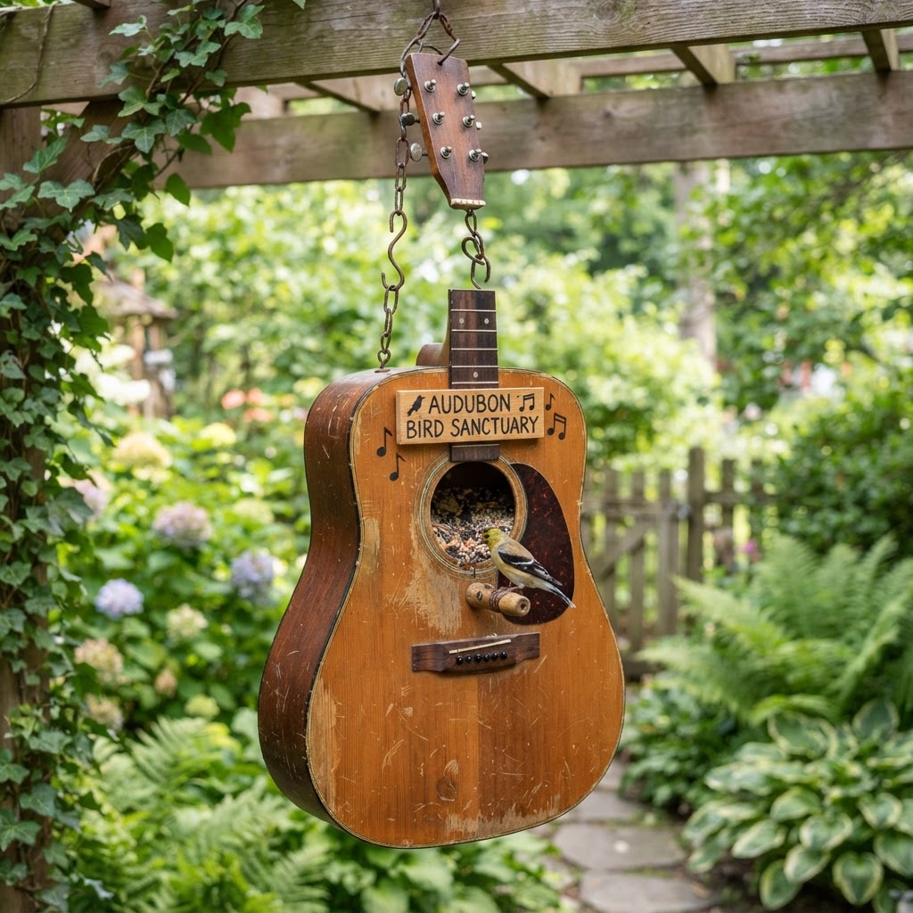 Acoustic Guitar Soundhole Bird Feeder
