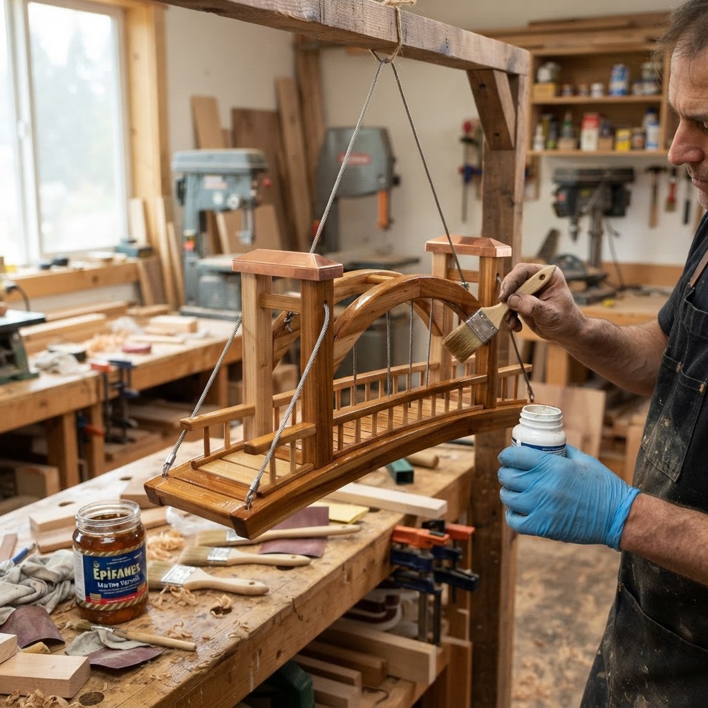 Catenary Arch Suspension Bridge Bird Feeder — step 4