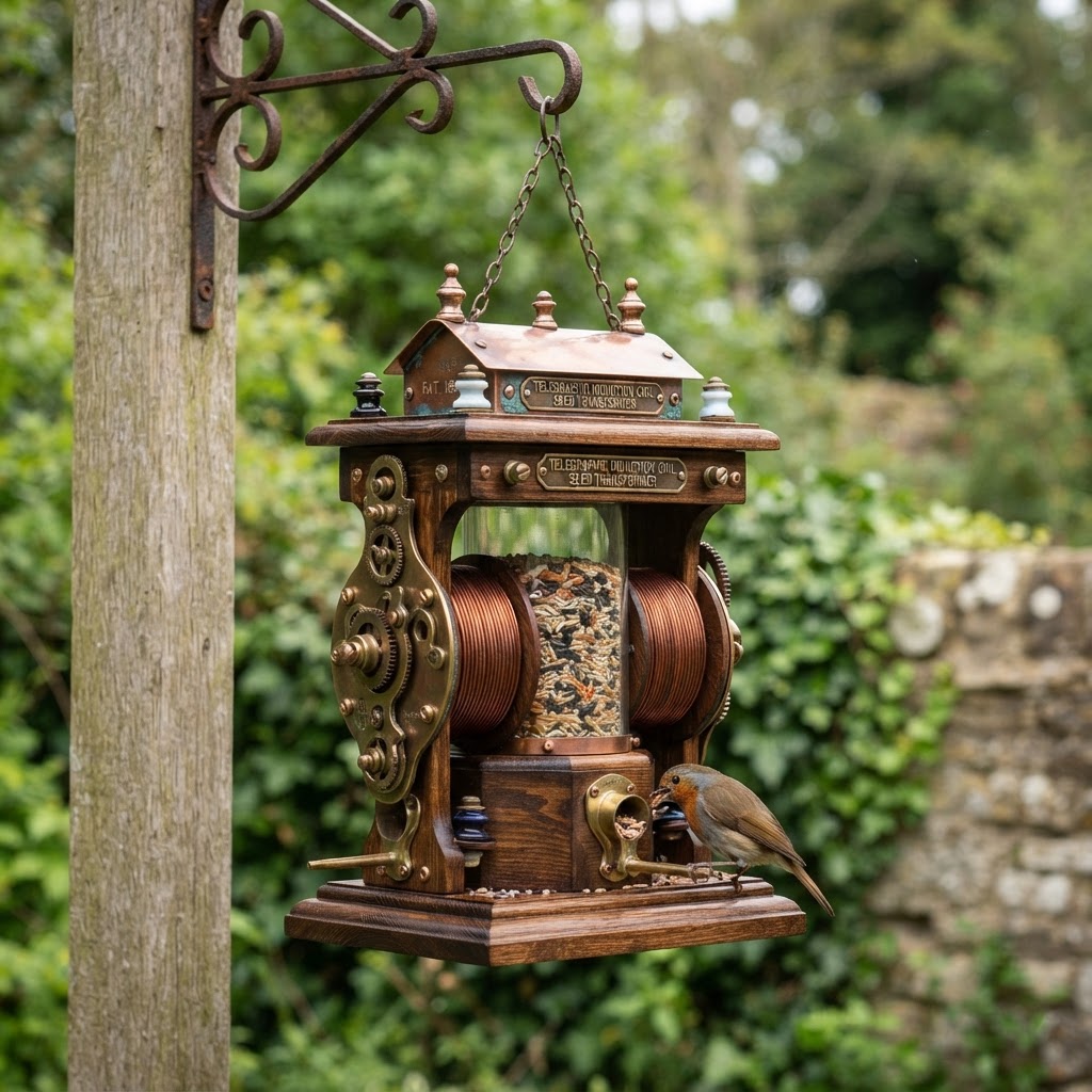 Vintage Patinated Copper Victorian Telegraphic Induction Coil Seed Transformer