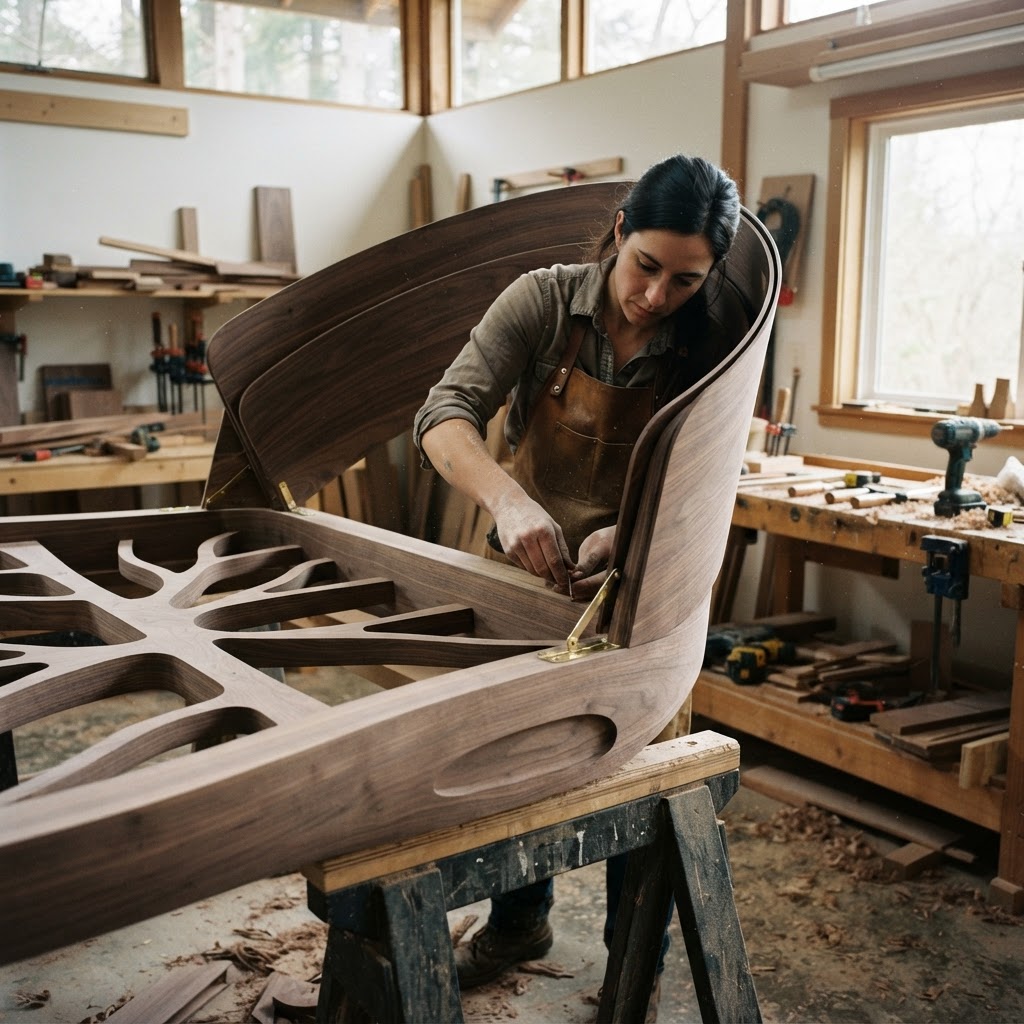 Bespoke Treetop Dendritic Mycelium-Infused Sculptural Stargazing Daybed — step 4