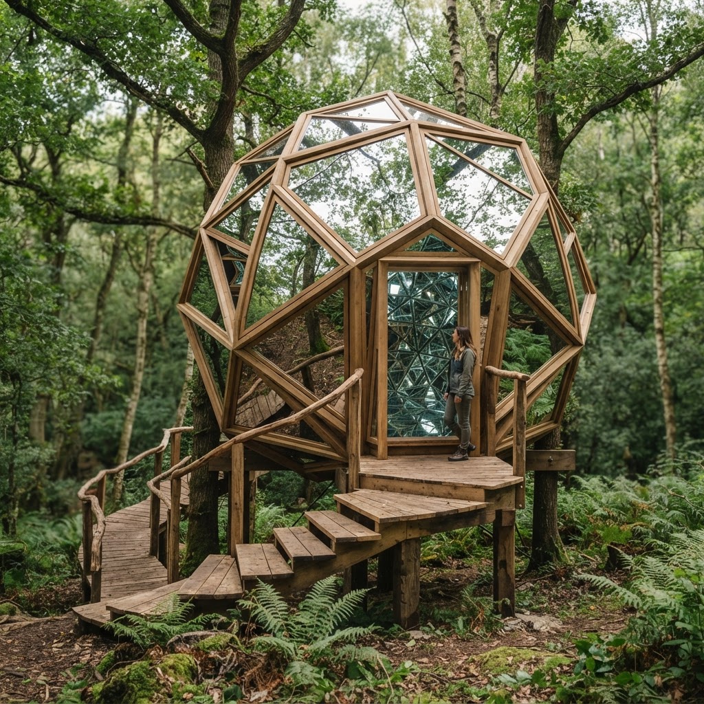 Geometric Polyhedron Canopy Kaleidoscope Shelter