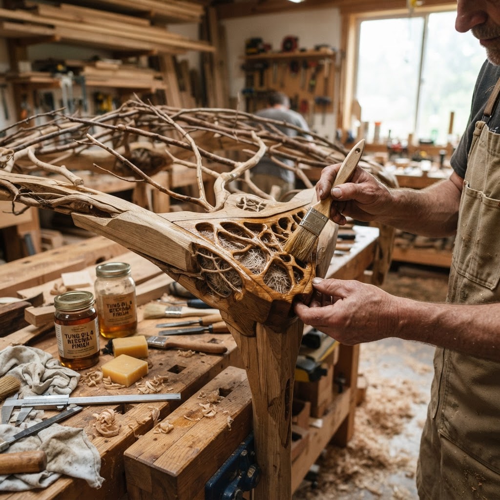 Bespoke Treetop Dendritic Mycelium-Infused Phyto-Kinetic Sap-Gradient Canopy Astrolabe Bedstead — step 3
