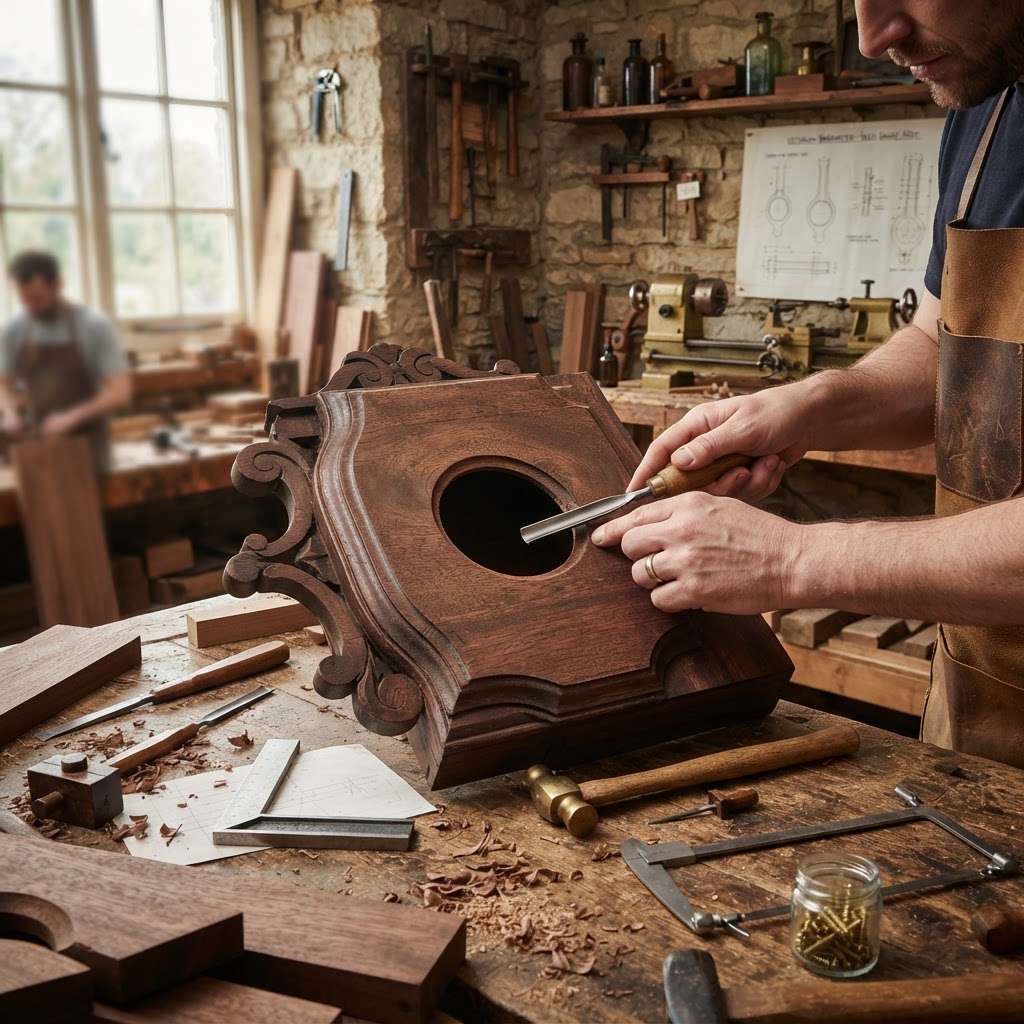 Vintage Patinated Copper Victorian Barometer Seed Pressure-Gauge — step 1
