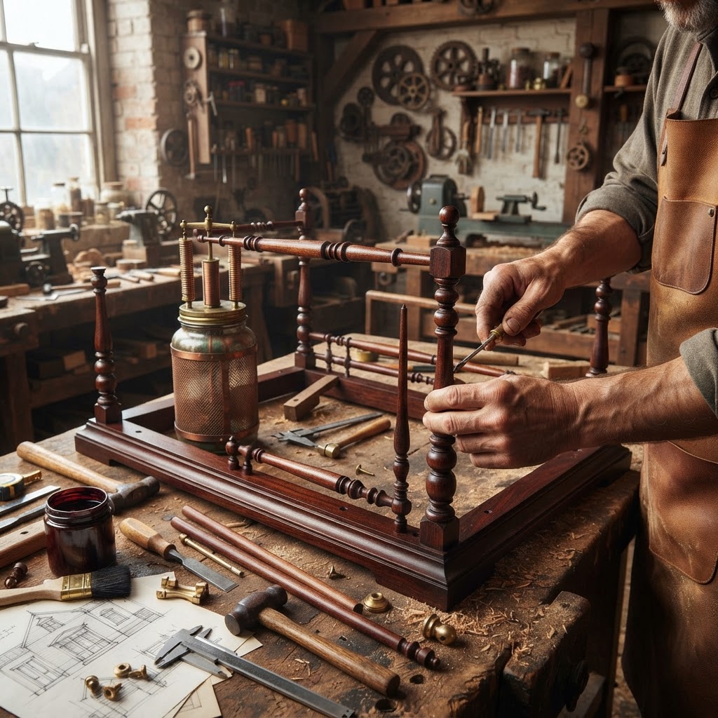 Vintage Patinated Copper Victorian Telegraphic Induction Leyden-Jar Seed Capacitor — step 2