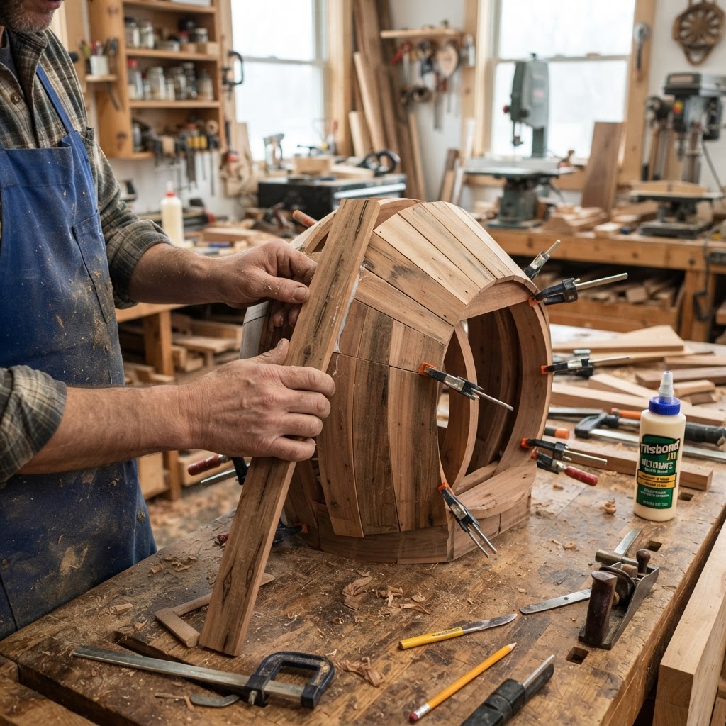 Vintage Patinated Copper Diving Helmet Seed Bathysphere — step 1