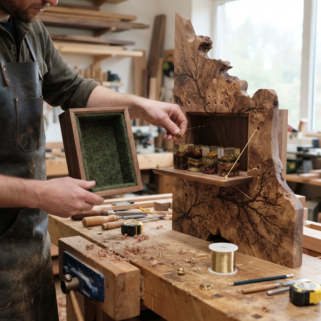 Bespoke Treetop Dendritic Geologic Stratigraphy Cabinet — step 2