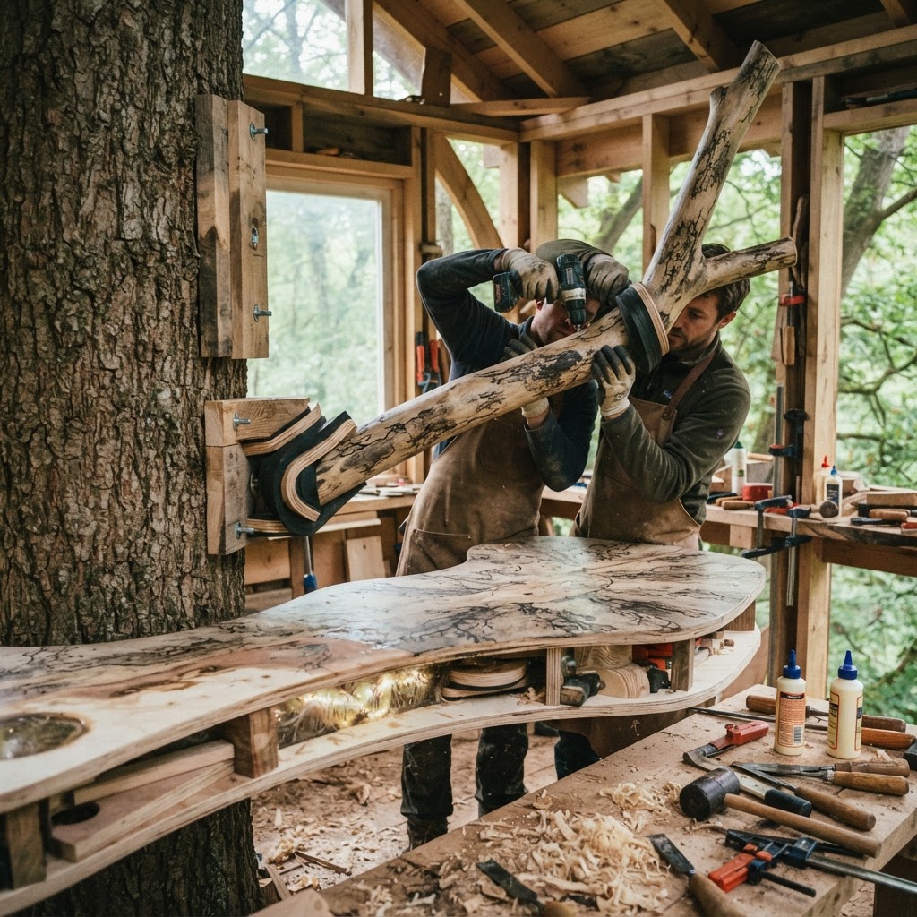 Bespoke Treetop Dendritic Mycelium-Infused Phyto-Sonic Sap-Flow Canopy Resonance-Chime Desk — step 3