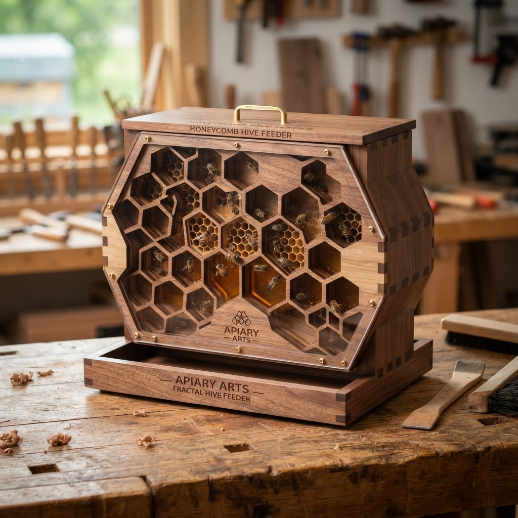 Fractal Geometric Honeycomb Hive Feeder