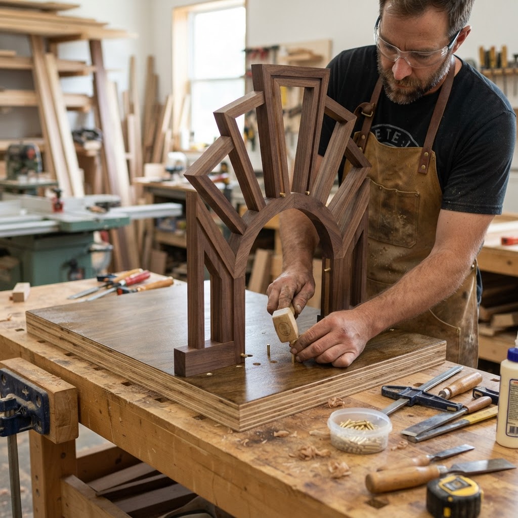 Art Deco Sunburst Archway Seed Arcade — step 3