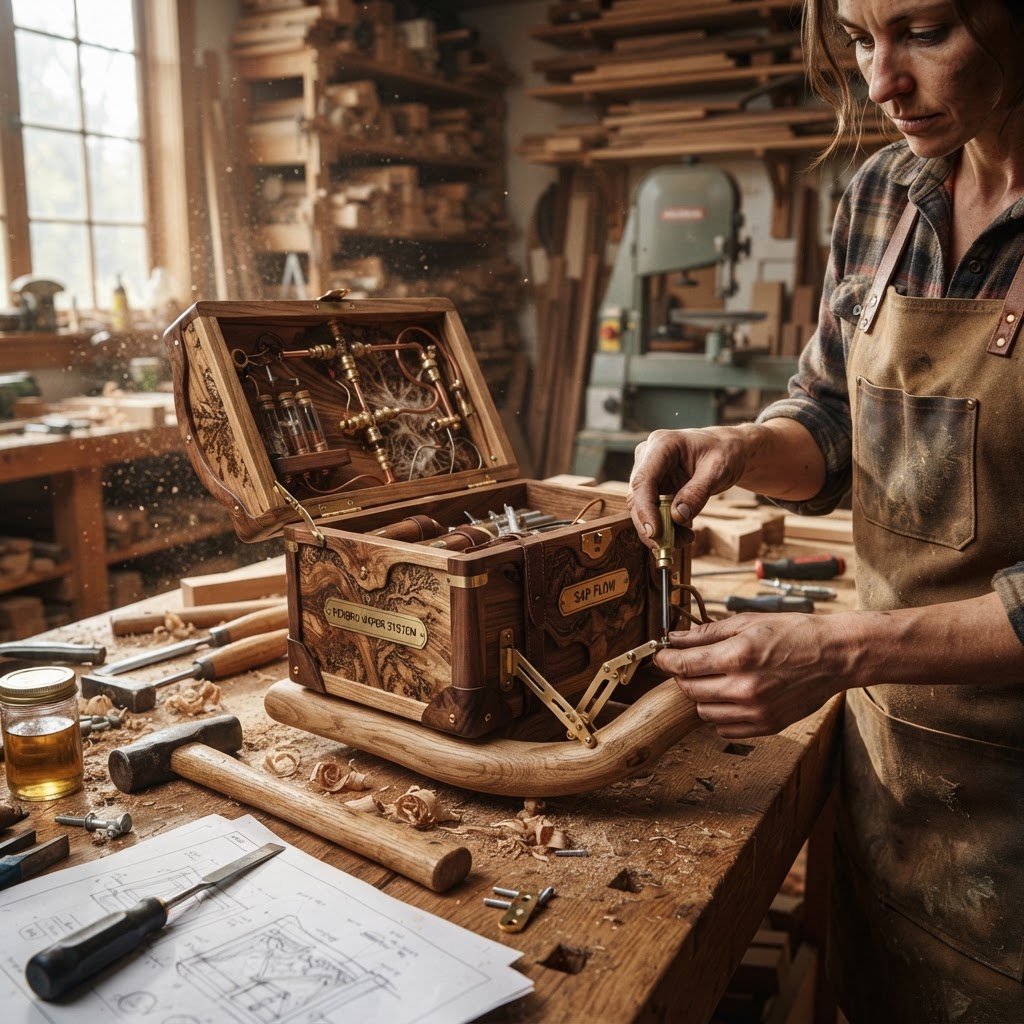 Bespoke Treetop Dendritic Mycelium-Infused Phyto-Pneumatic Sap-Flow Canopy Vapor-Synthesis Tea Chest — step 4
