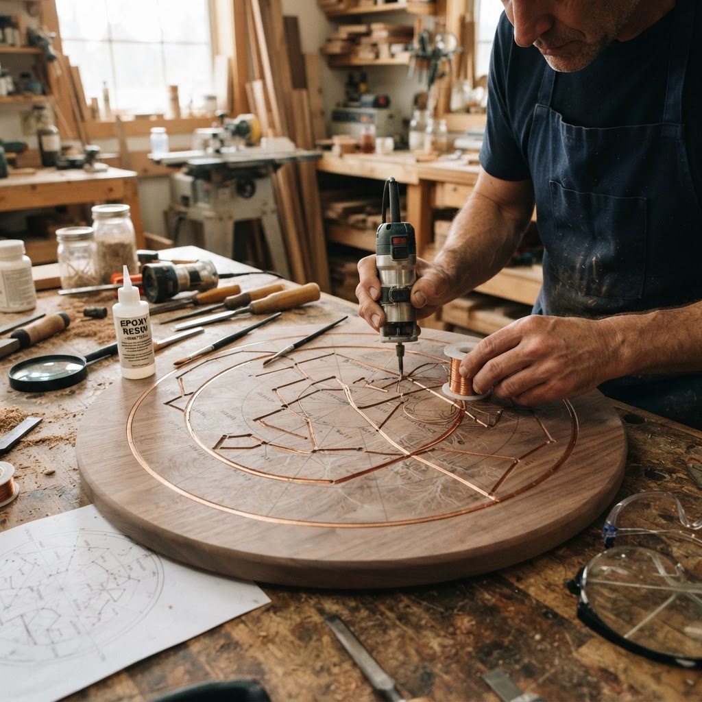 Bespoke Treetop Dendritic Mycelium-Infused Phyto-Magnetic Canopy Star-Chart Compass — step 2