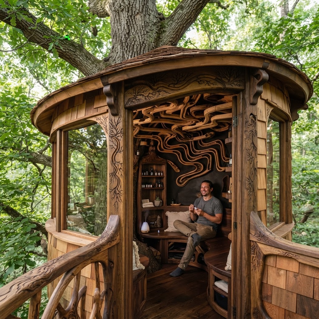 Bespoke Treetop Dendritic Mycelial Scent-Diffusion Aromatherapy Sanctum