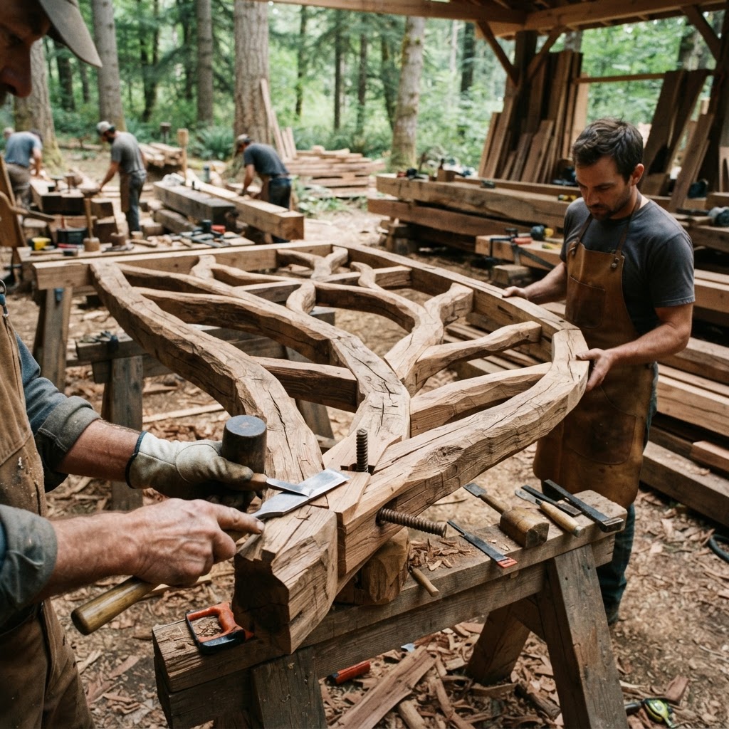 Bespoke Treetop Dendritic Aeolian Harp Resonance Pavilion — step 1