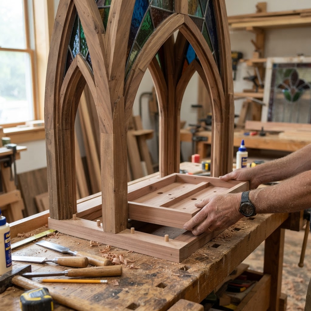 Catenary Arch Stained Glass Seed Cathedral — step 3