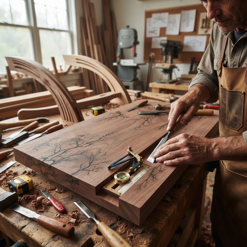 Bespoke Treetop Dendritic Mycelium-Infused Phyto-Tectonic Sap-Flow Canopy Horizon-Tracing Drafting Table — step 3