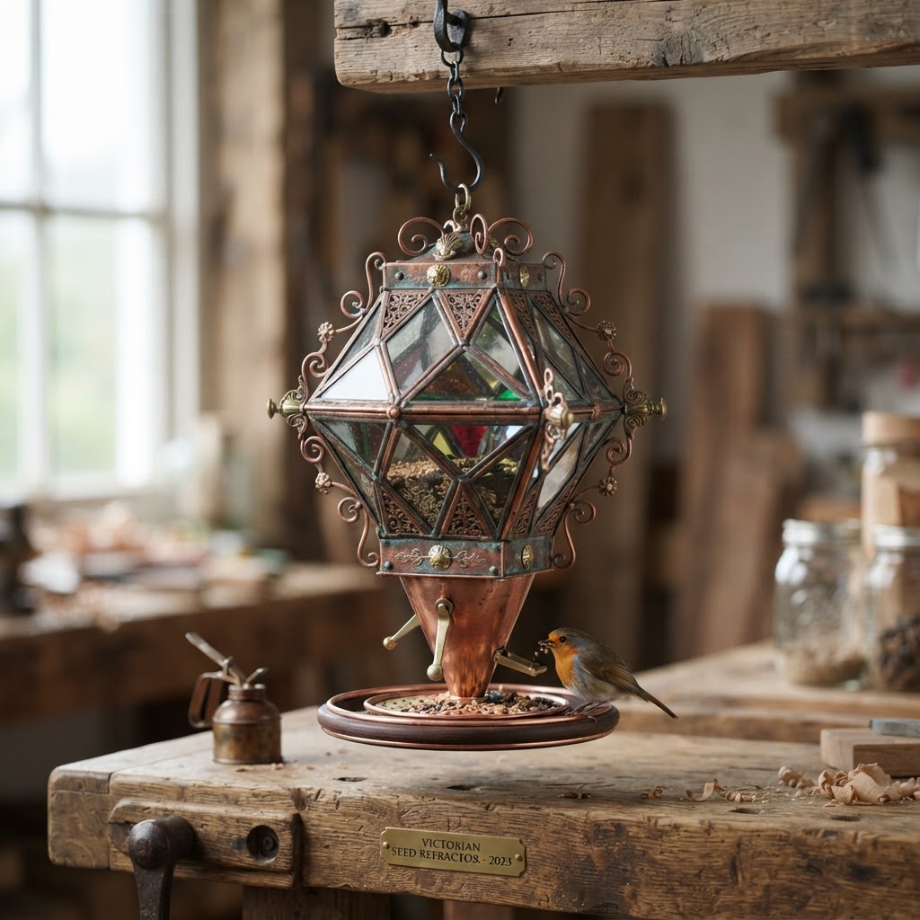 Vintage Patinated Copper Victorian Kaleidoscope Seed Refractor