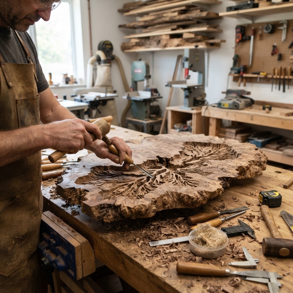 Bespoke Treetop Dendritic Mycelium-Infused Phyto-Sonic Sap-Flow Canopy Resonance-Chime Desk — step 1