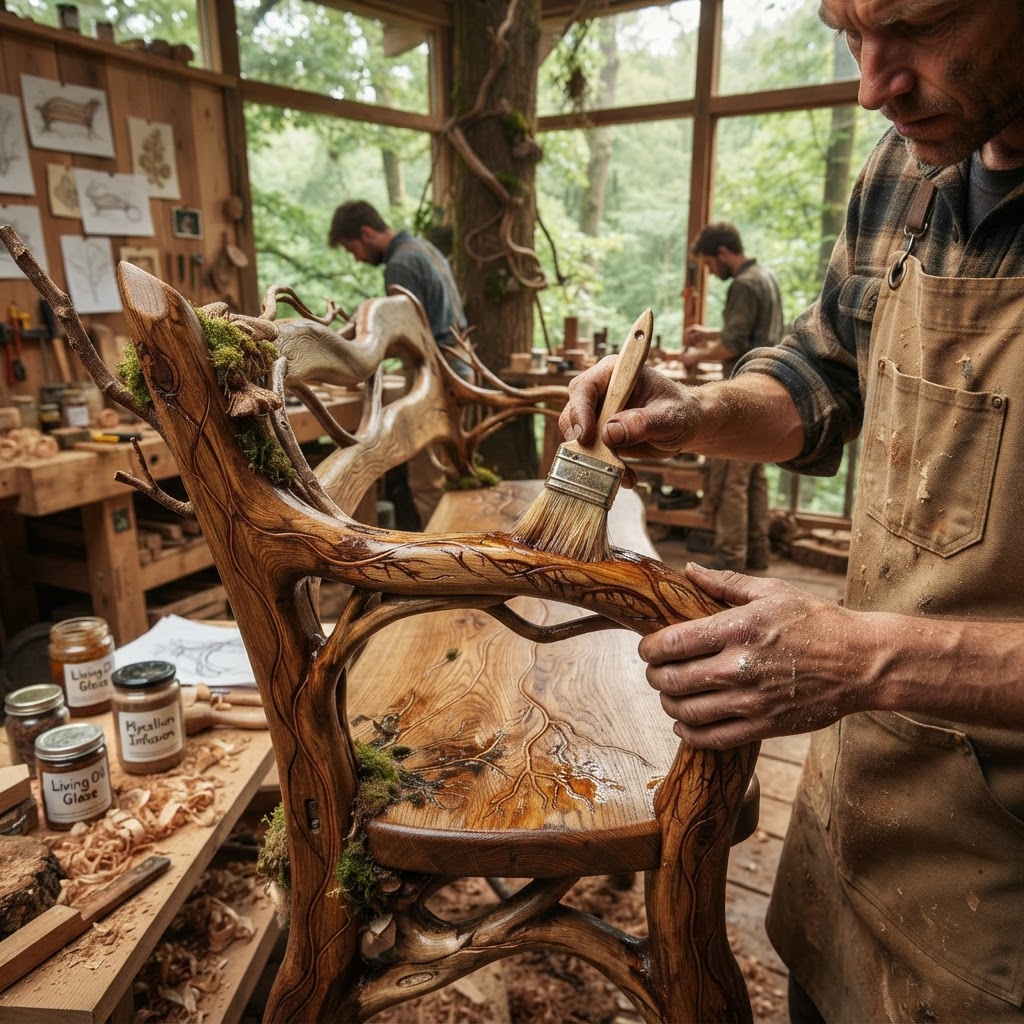 Bespoke Treetop Dendritic Mycelium-Infused Phyto-Pulsing Sap-Flow Canopy Storm-Tracing Reading Bench — step 4