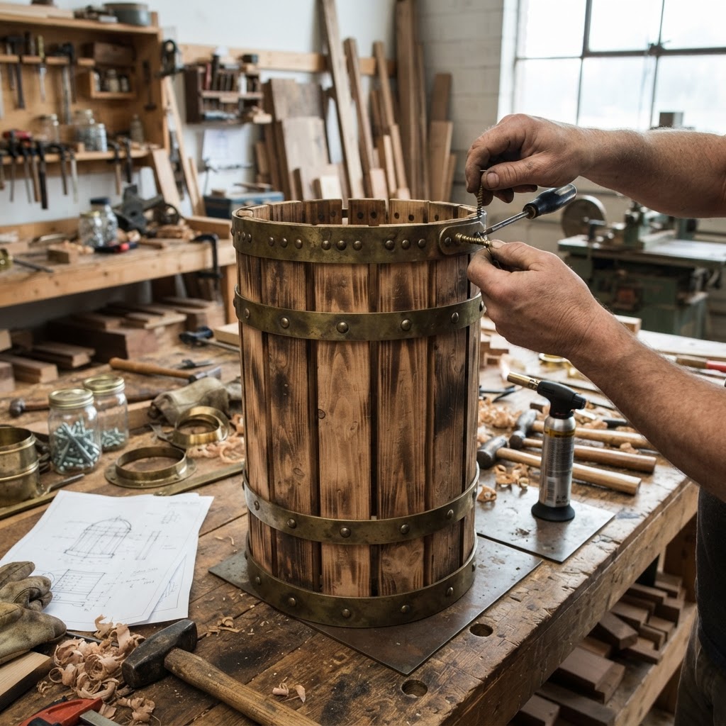 Vintage Brass Steampunk Diving Bell Seed Chamber — step 1