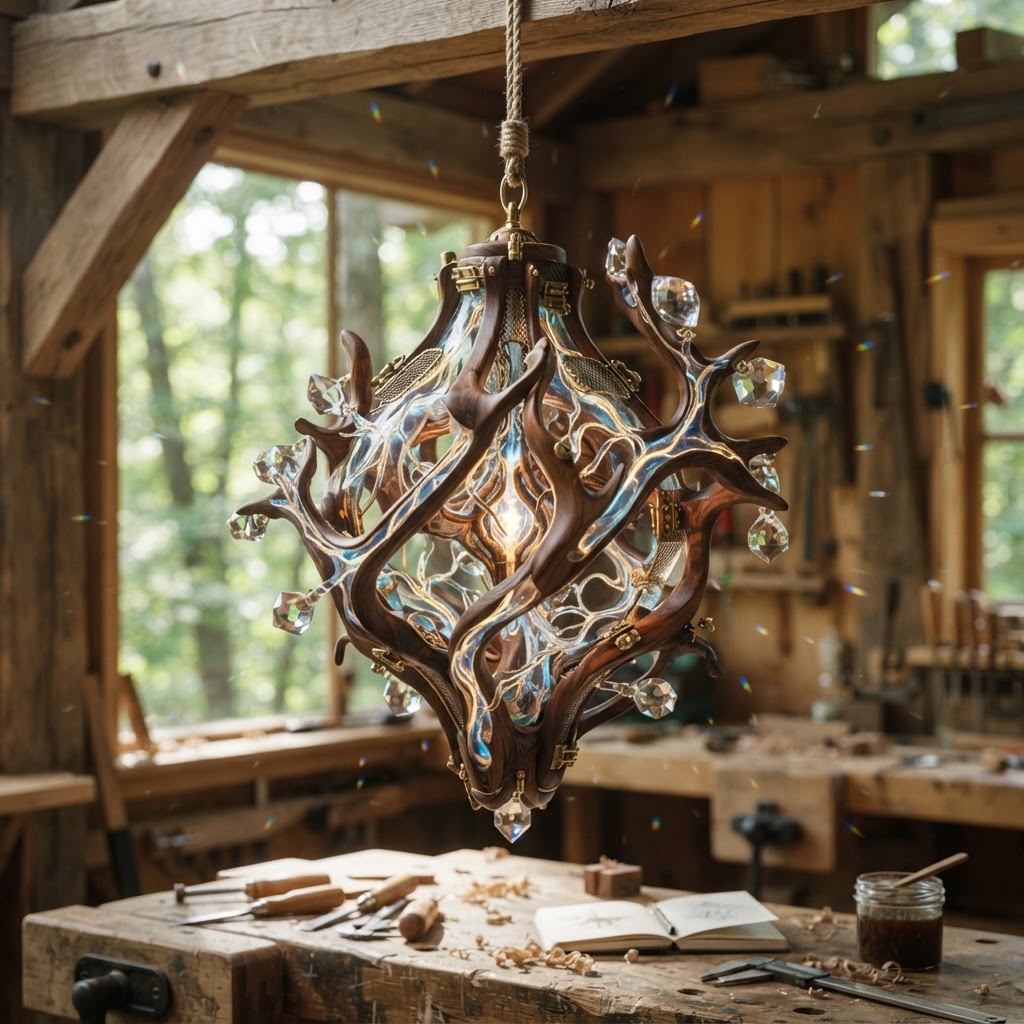 Bespoke Treetop Dendritic Mycelium-Infused Phyto-Refractive Sap-Flow Canopy Prism-Lantern