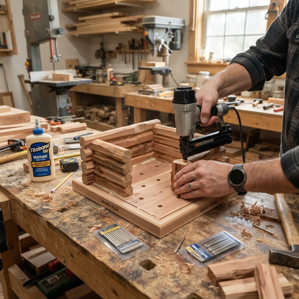 Scandinavian Hygge Log Cabin Bird Feeder — step 2