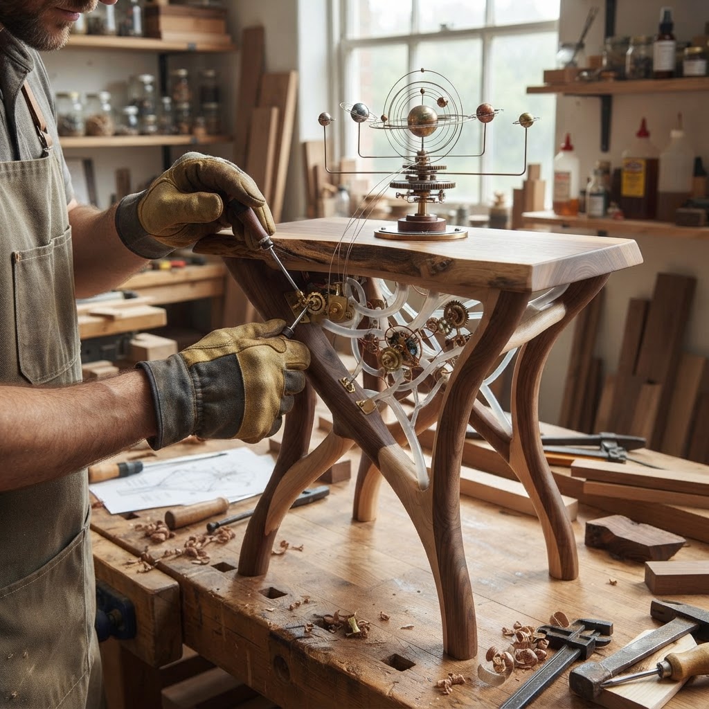 Bespoke Treetop Dendritic Mycelium-Infused Phyto-Kinetic Sap-Flow Canopy Zephyr-Orrery Nightstand — step 3