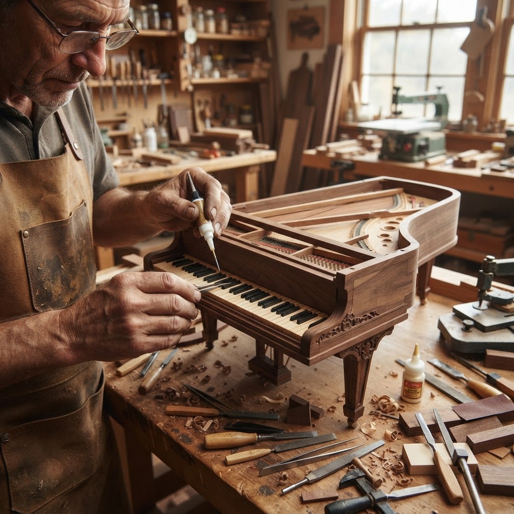 Victorian Miniature Grand Piano Seed Concert Hall — step 3