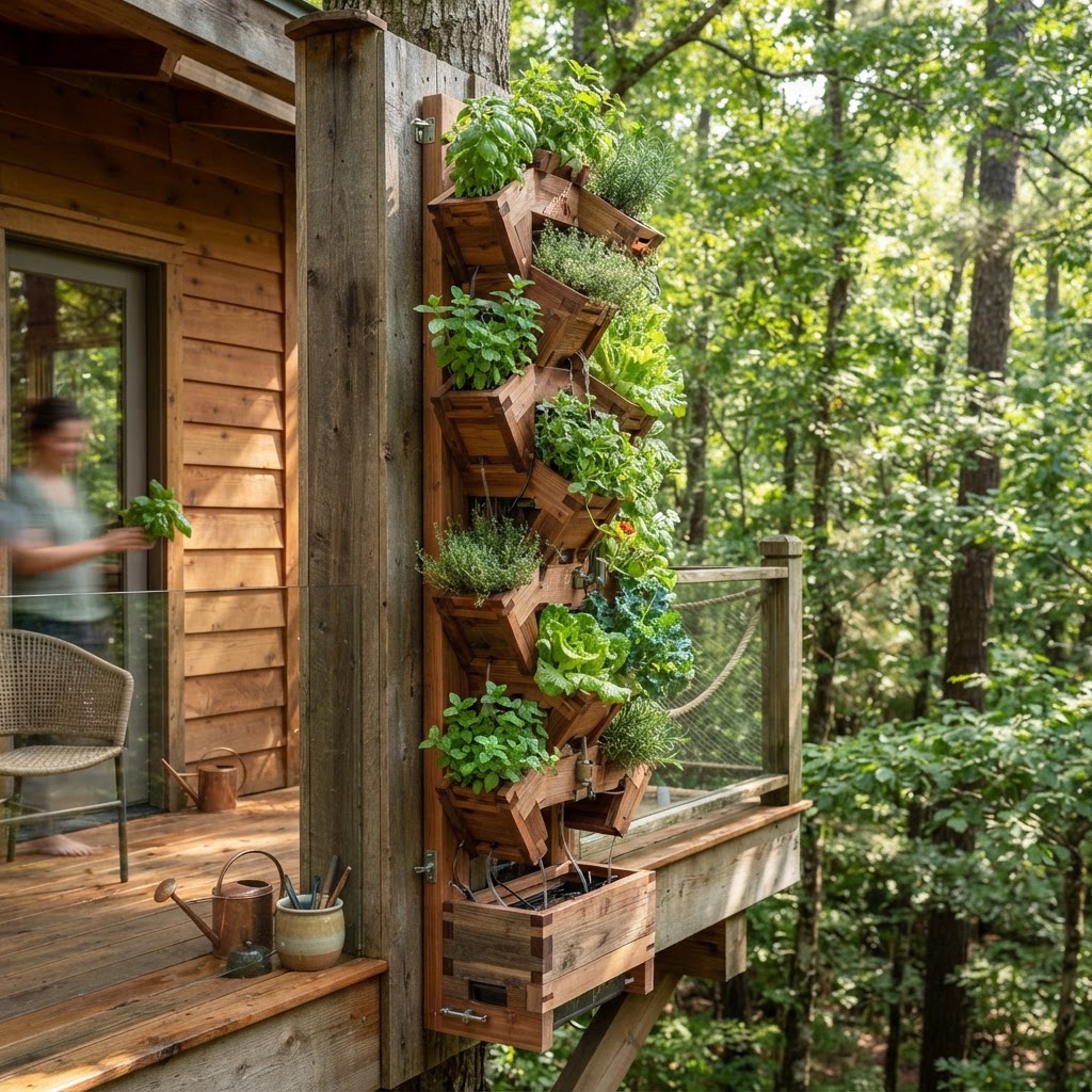 Gravity-Defying Treetop Hydroponic Vertical Garden