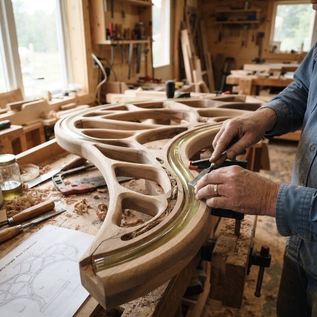 Bespoke Treetop Dendritic Mycelium-Infused Phyto-Tectonic Sap-Flow Canopy Zephyr-Oriented Reading Console — step 3