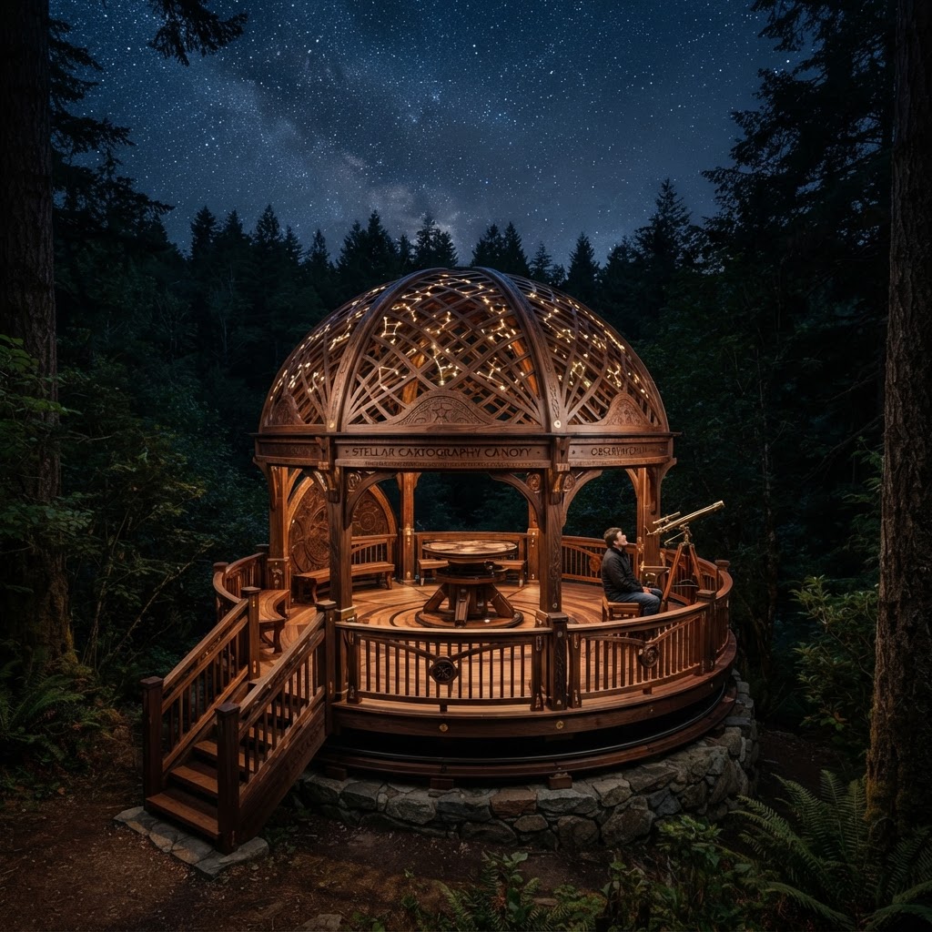 Stellar Cartography Canopy Astrolabe