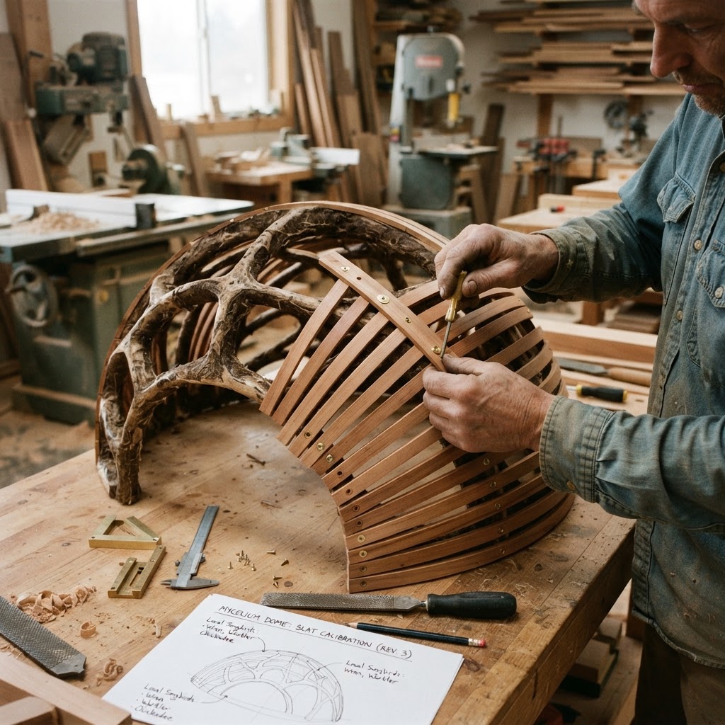 Bespoke Treetop Dendritic Mycelium-Infused Bird-Call Amplification Dome — step 3