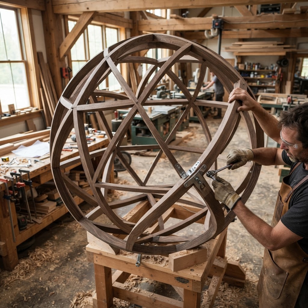 Hollow-Core Floating Treetop Meditation Sphere — step 1