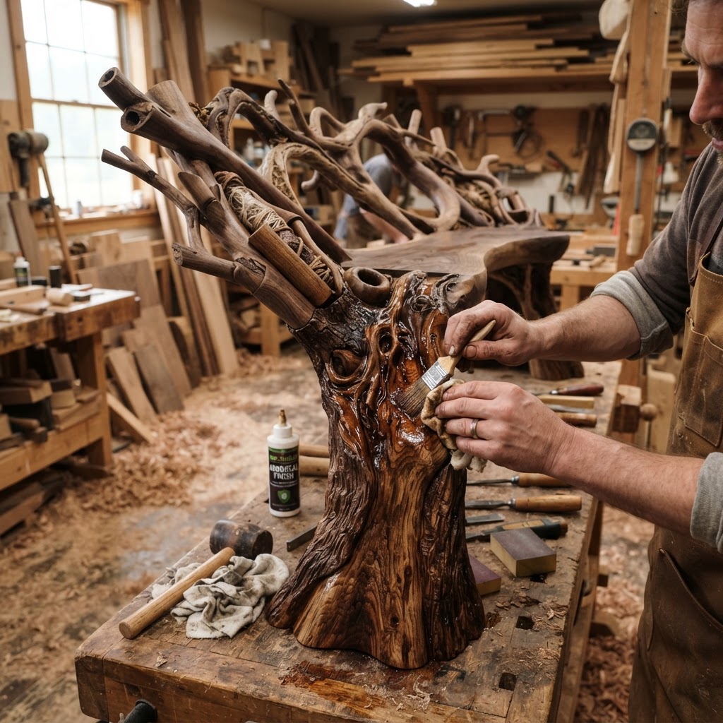 Bespoke Treetop Dendritic Mycelium-Infused Phyto-Pneumatic Sap-Flow Canopy Wind-Mapping Meditation Bench — step 4