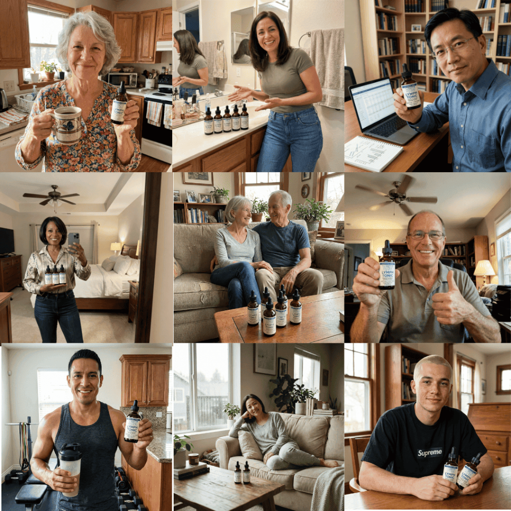 Real Lymph Tonic customers sharing their experiences at home