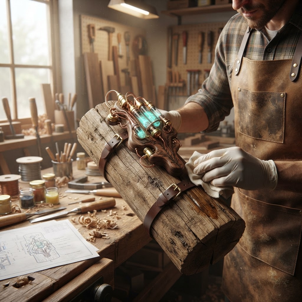 Bespoke Treetop Dendritic Mycelium-Infused Phyto-Glow Sap-Flow Chronometer — step 4
