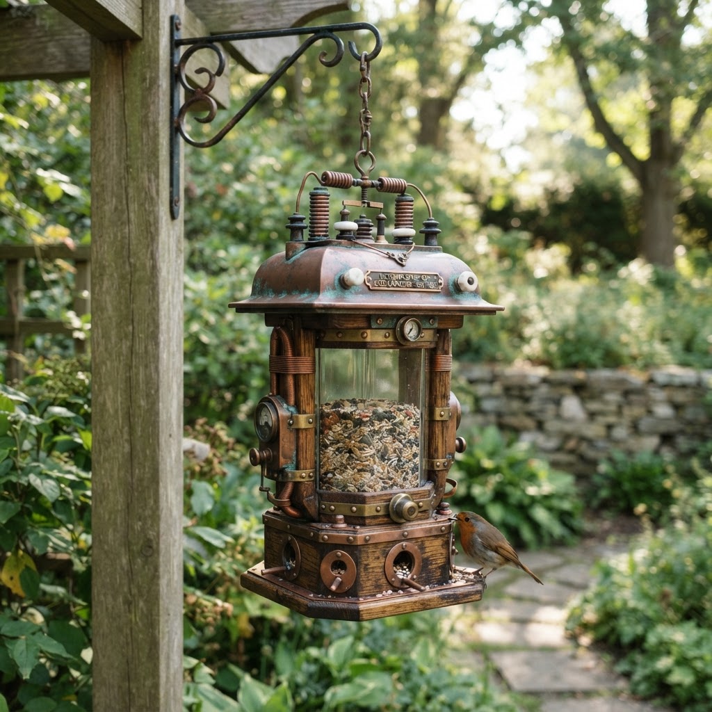 Vintage Patinated Copper Victorian Telegraphic Induction Spark-Gap Seed Capacitor