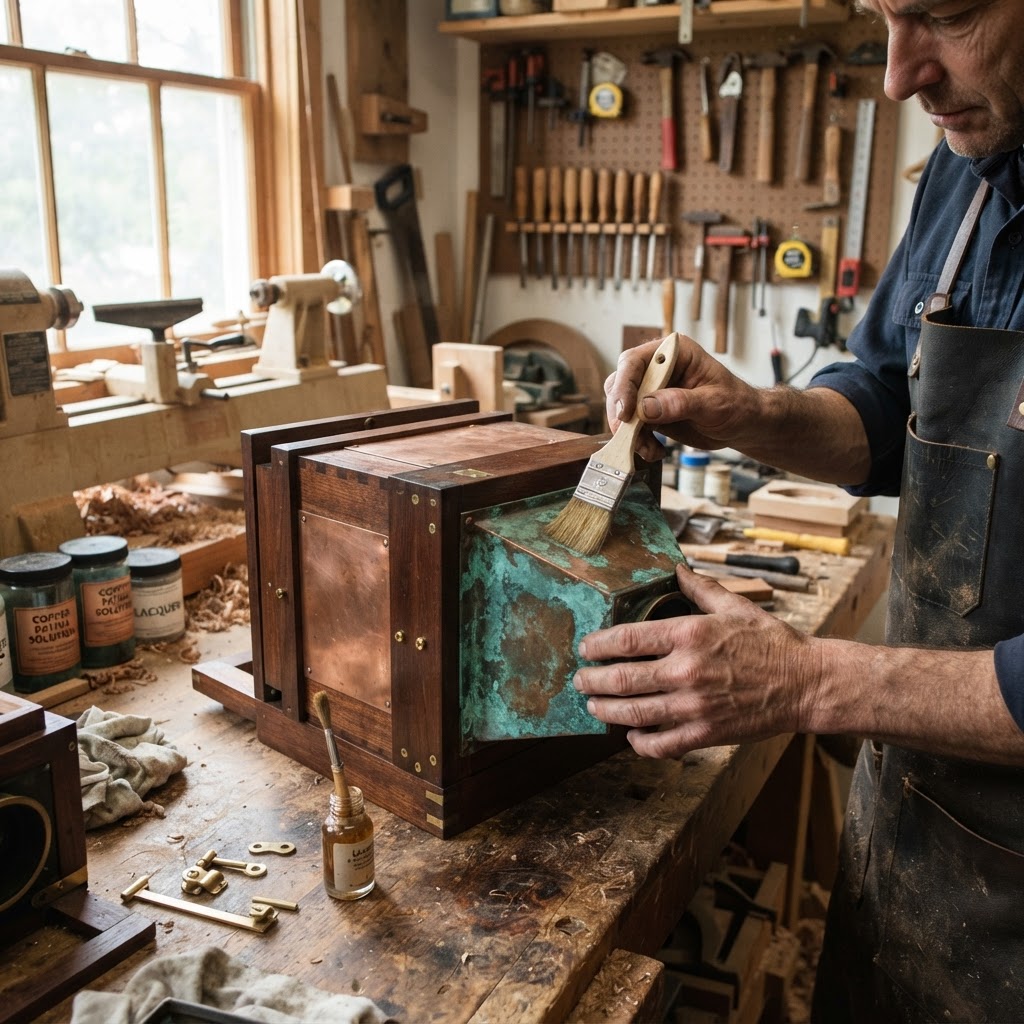 Vintage Patinated Copper Victorian Camera Obscura Seed Reflector — step 3