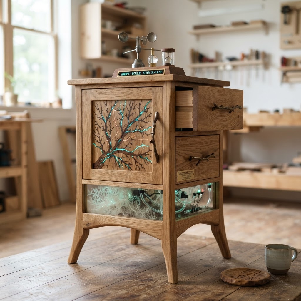 Bespoke Treetop Dendritic Mycelium-Infused Phyto-Capacitive Sap-Flow Canopy Aurora-Vane Bedside Commode