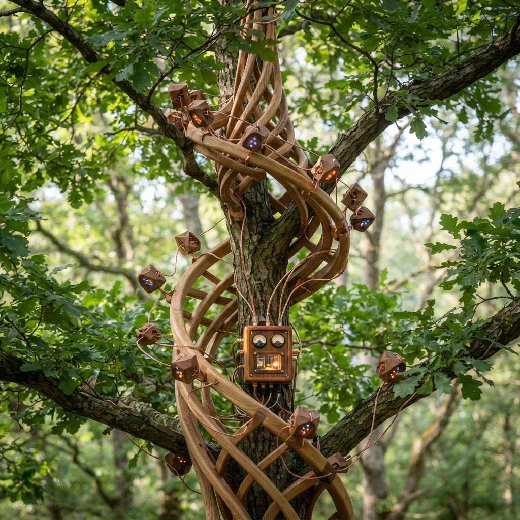 Bespoke Treetop Dendro-Electric Energy Harvesting Spire