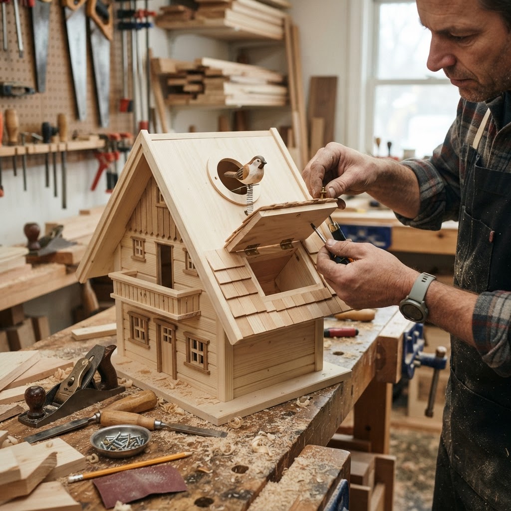 Cuckoo Clock Alpine Chalet Seed Dispenser — step 4