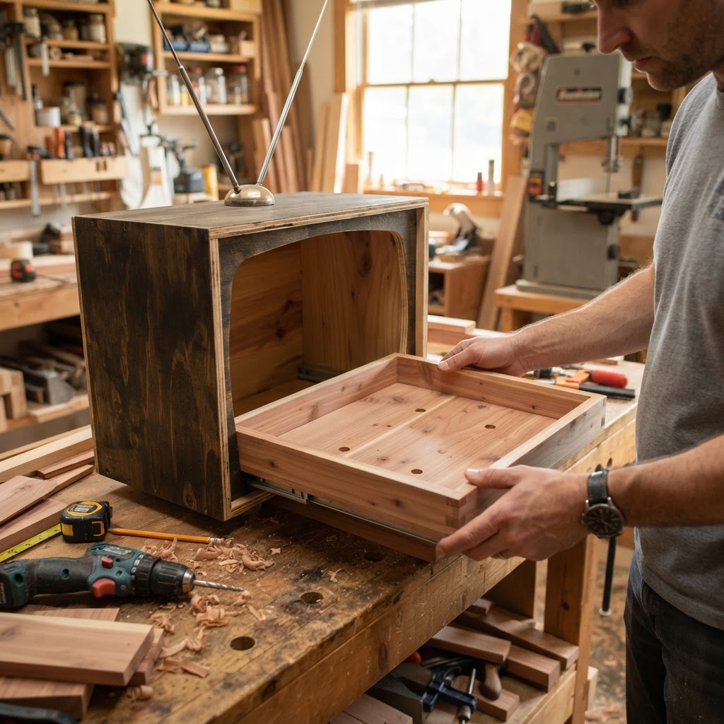 Retro Television Screen Bird Feeder — step 3