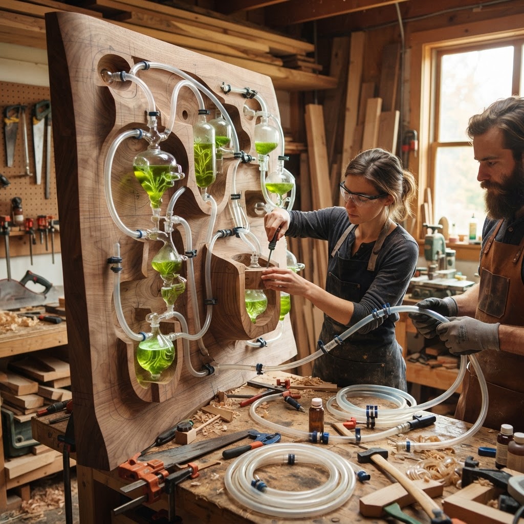 Bespoke Treetop Dendritic Bioluminescent Algae Bio-Reactor Lounge — step 2